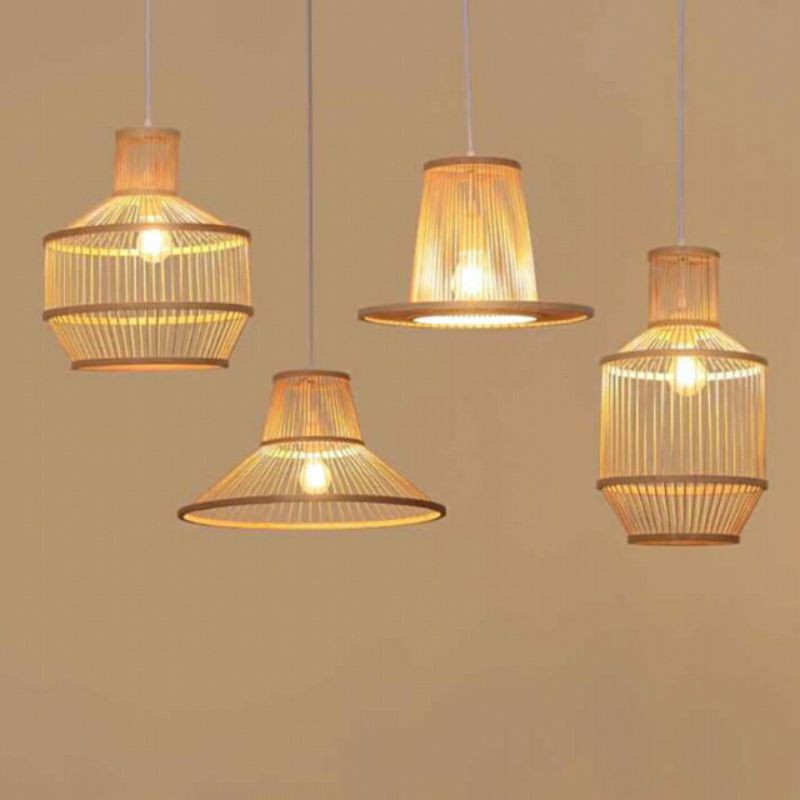 Đèn tre đèn mây tre đèn lồng tre đèn thả mây tre mã 0031