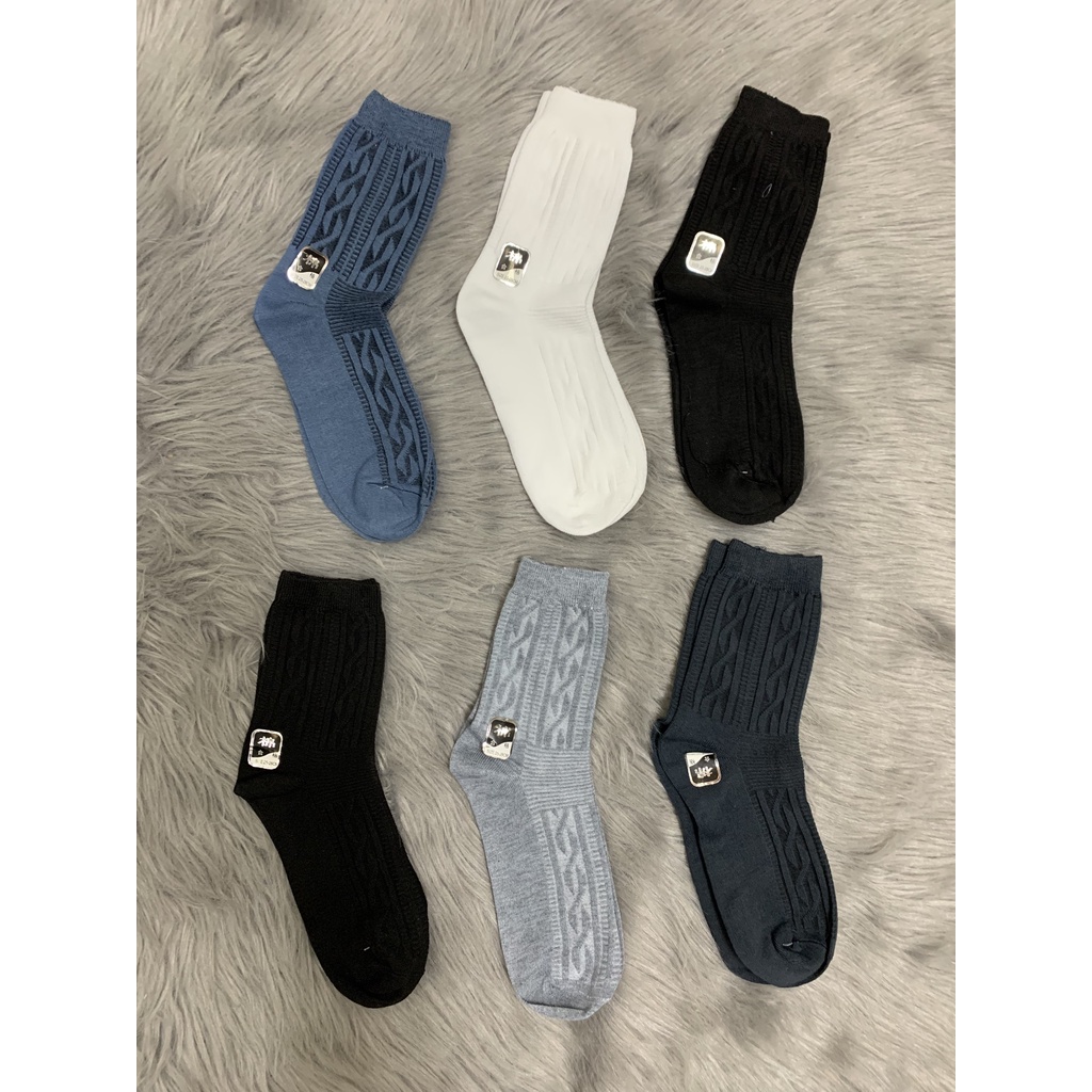 HCM] 6 và 12 đôi tất nam , vớ nam, loại dài , siêu đẹp  chất , co giãn thoáng mát , ảnh thật , bảo đảm giao đúng hàng