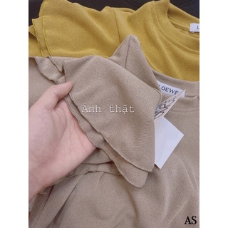 [Ảnh thật] Áo len tay bèo cổ tròn 3 màu