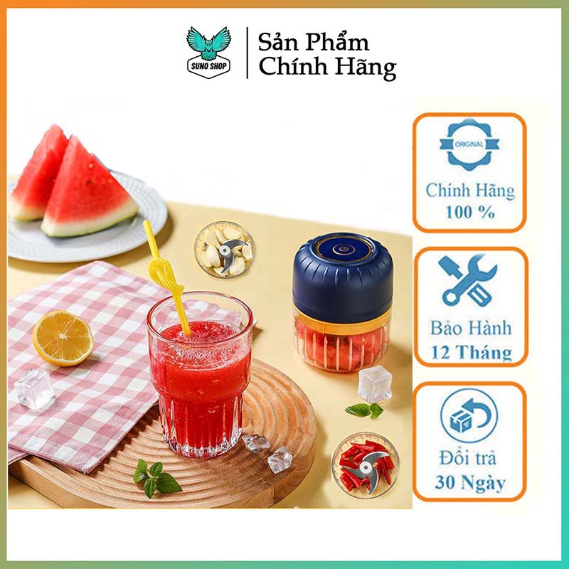Máy Xay Mini Cầm Tay Sạc Pin Tiện Lợi - Máy Xay Gia Vị Đa Năng Xay Rau Củ Gia Vị Đồ Ăn Dặm Cho Bé Siêu Nhanh