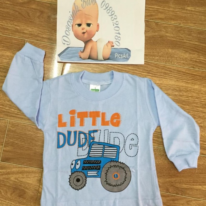 SET 03 ÁO BOSBABI CỔ TRÒN CHO BÉ TỪ 1 ĐẾN 5 TUỔI