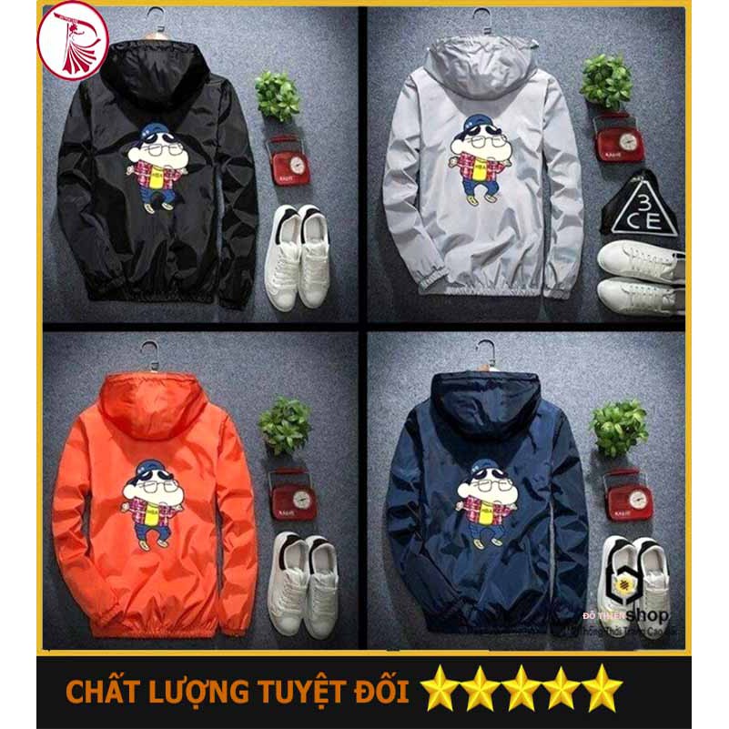 Áo Khoác Gió Nam, Nữ Unisex Có Mũ Chất Vải Dù 2 Lớp chống nước, áo khoác dù, áo khoác ( AK CÚSIN ) 20