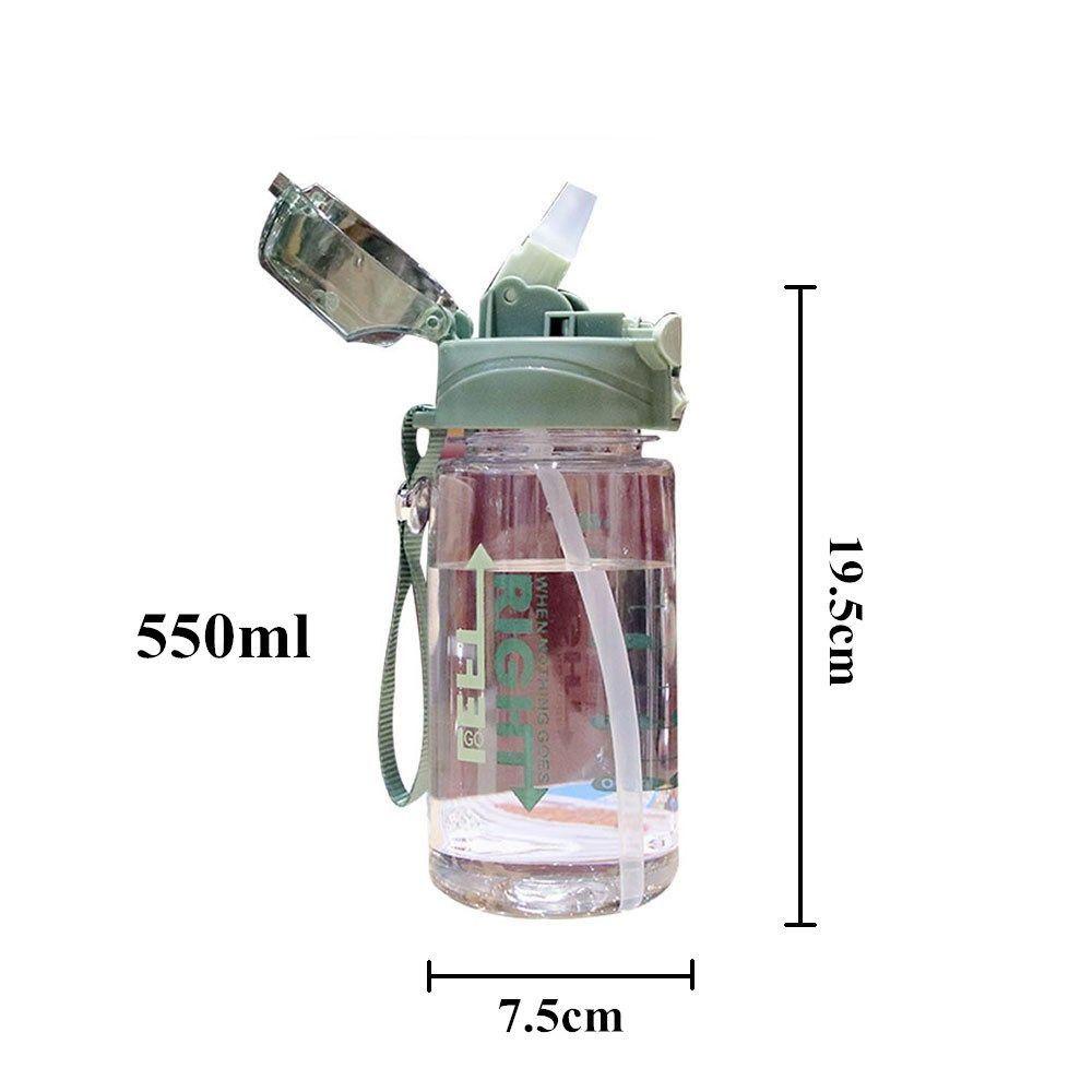 PISTA Bình Nước Thể Thao 550ml Kèm Ống Hút Tiện Lợi Chất Lượng