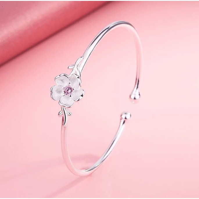 Vòng tay hoa anh đào xinh xắn Hàn Quốc Mã SP (VT0720002) tặng kèm hộp đựng cao cấp