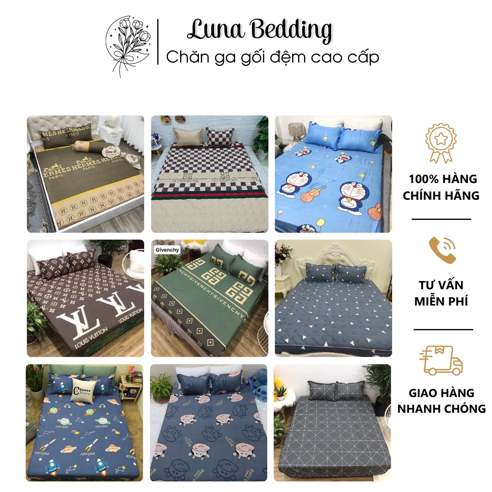Set Ga gối Cotton Poly Luna Bedding 3 món (Bao gồm 01 ga trải giường + 02 vỏ gối) | BigBuy360 - bigbuy360.vn