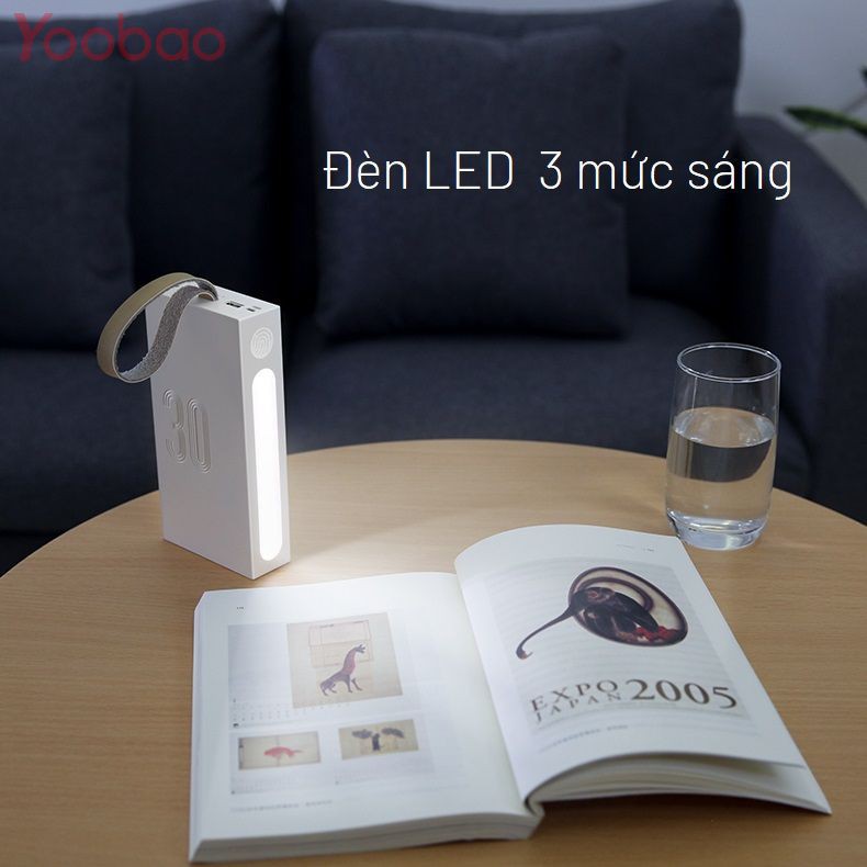 Sạc Dự Phòng Yoobao 30000mAh Tích Hợp Đèn LED Chiếu Siêu Sáng - YOOBAO 30E