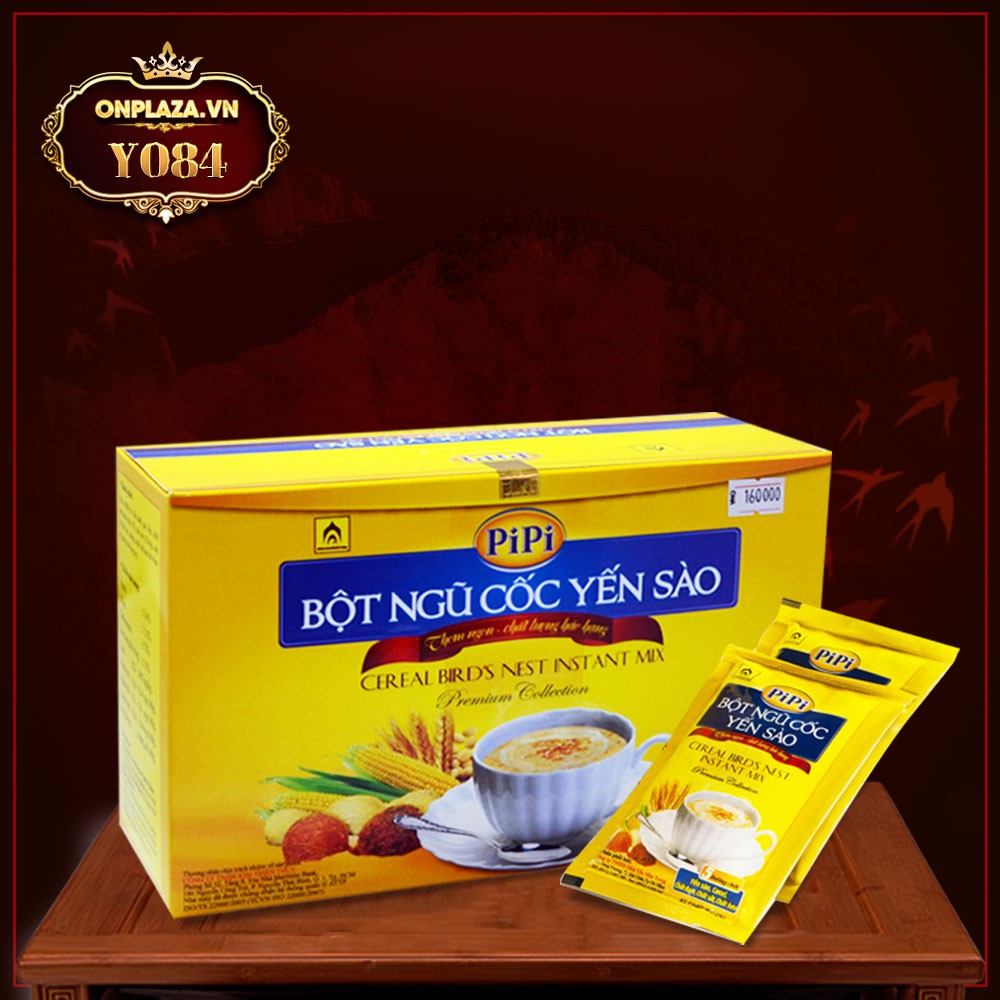 BỘT NGŨ CỐC YẾN SÀO PIPI HỘP 20 GÓI Y084 Nhà Yến Nha Trang