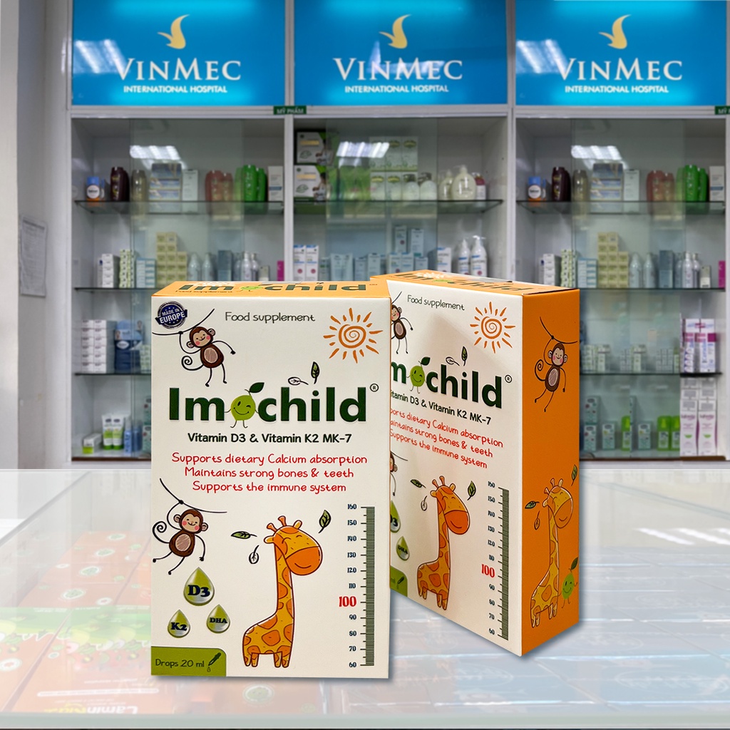Siro bổ sung Vitamin D3 và K2 Imochild lọ 20 ml tại Vinmec - dùng được cho trẻ sơ sinh