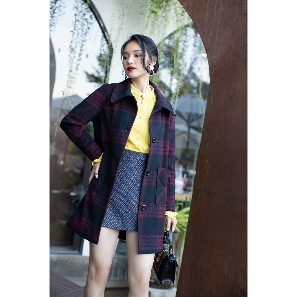 Áo khoác dạ nữ dài tay có túi ốp sang trọng KDW0482 - 9 | BigBuy360 - bigbuy360.vn