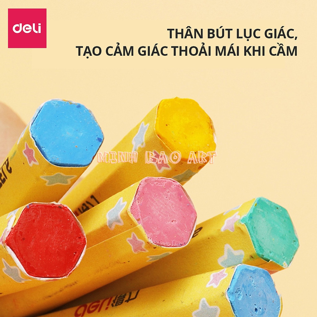 BÚT SÁP DẦU HỌC SINH HỘP NHỰA DELI - 12/18/24 MÀU