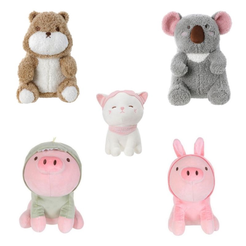 Miniso Thú Nhồi Bông Hình Động Vật Ngồi Và Heo