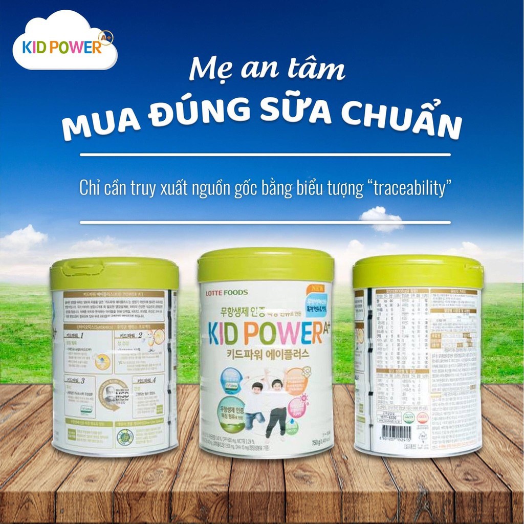 Sữa Bột Tăng Chiều Cao Kid Power A+, hộp 750gr