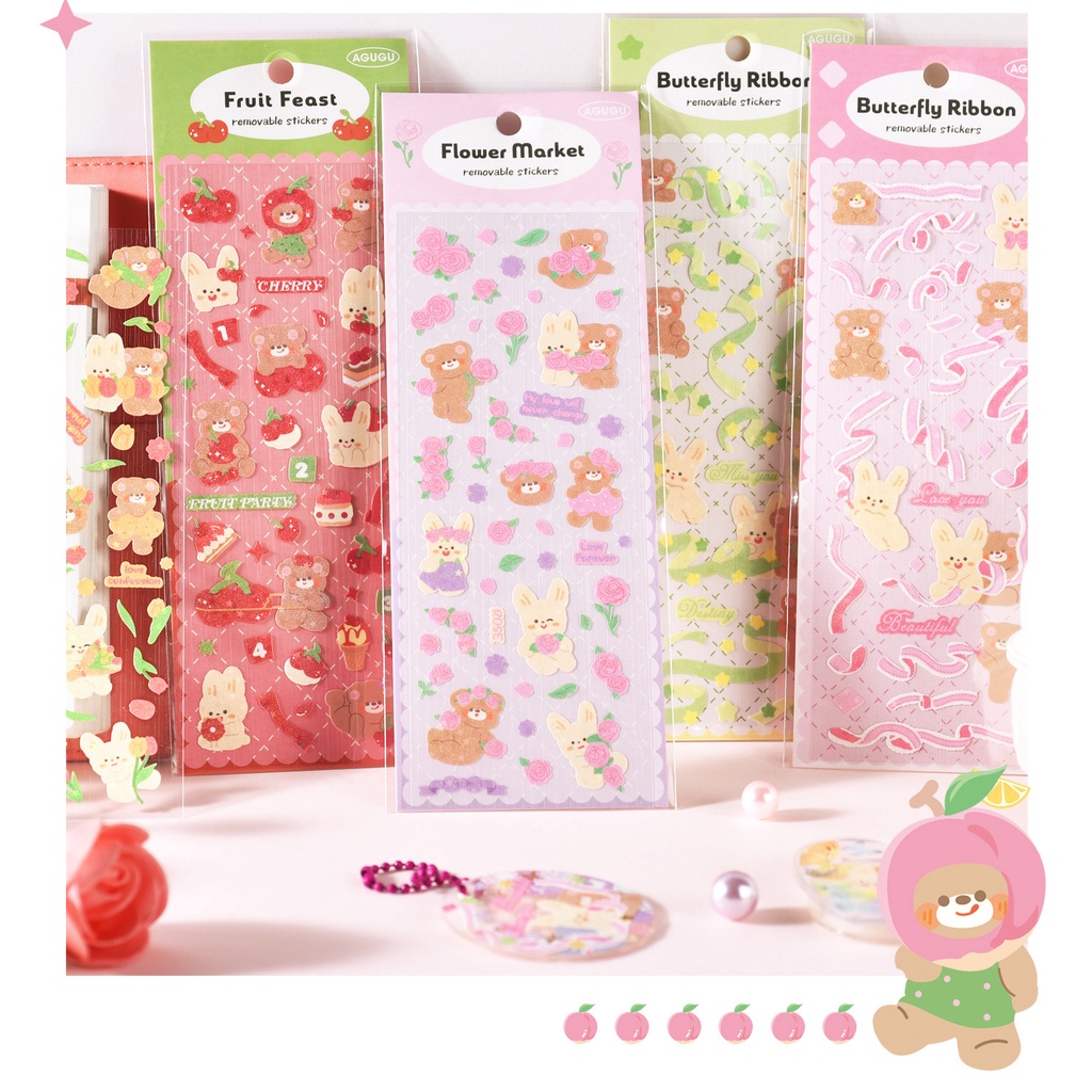 Tấm sticker INFEEL.ME hình Goo Goo dễ thương dán trang trí sổ tay diy