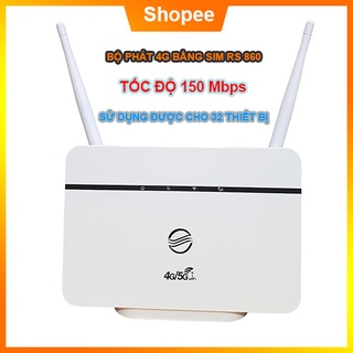 [Mã giảm giá 30K] Bộ Phát Wifi 3G 4G CPE RS860 – 150Mbps – Kết nối 32 user -Hỗ Trợ 1 Cổng LAN/WAN