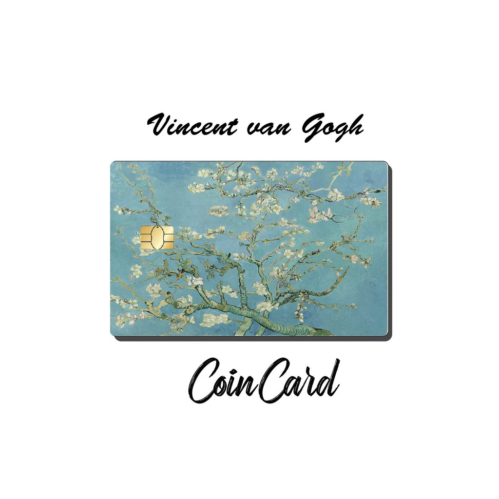 TRANH Vincent van Gogh -  Sticker dán Thẻ ATM, Debit ,Thẻ Từ, Thẻ Chung Cư, decal dán thẻ, Bảo vệ thẻ | COINCARD