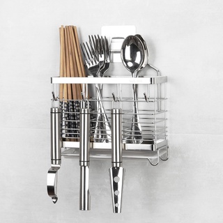 Ống đựng đũa Inox 304 cao cấp dán tường siêu chắc - Giá kệ đựng đũa, muỗng SUS304