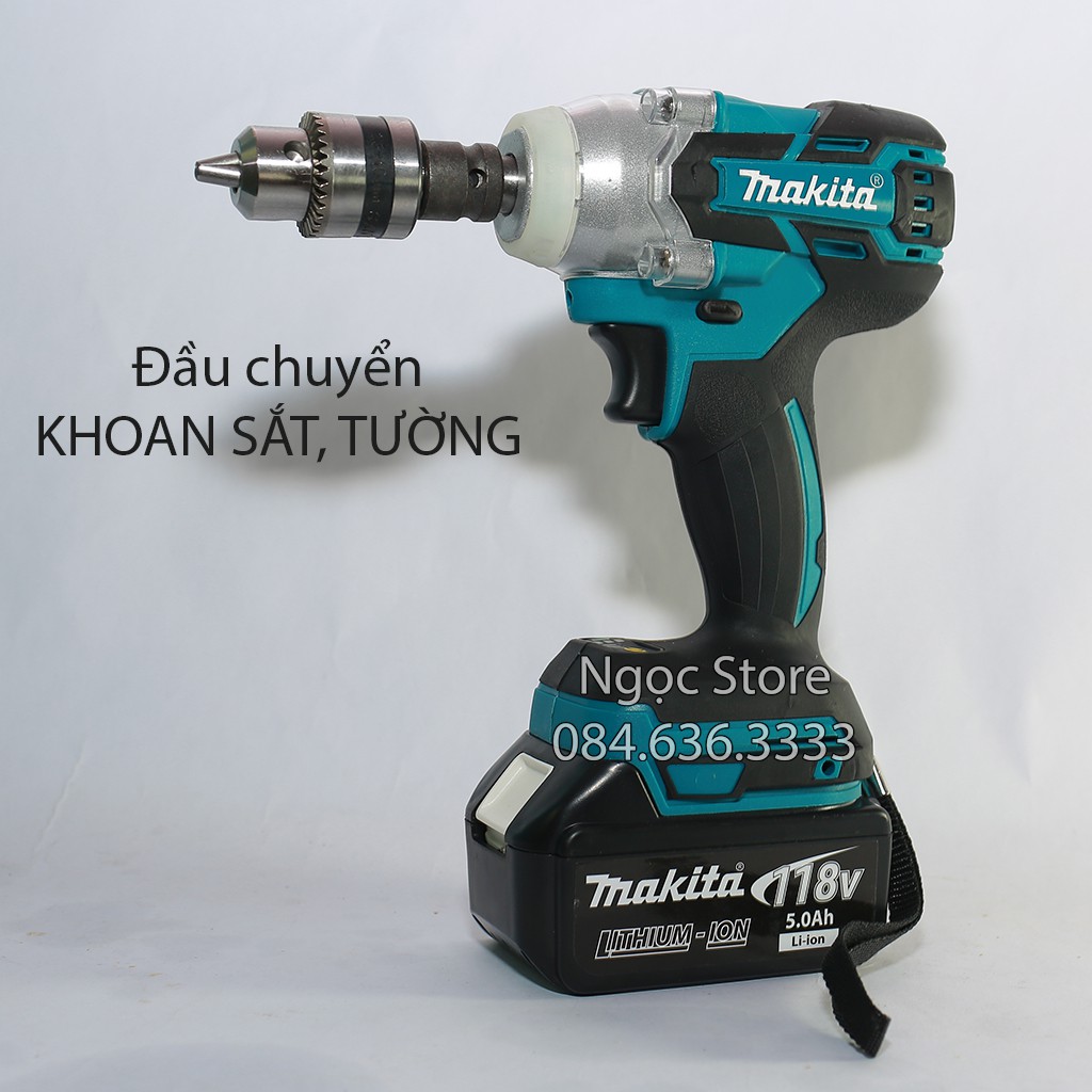 Máy siết ốc bulong Makita 118V Không Chổi Than Pin 10 Cell