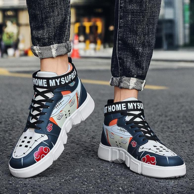 Giày thể thao cổ cao in họa tiết Akatsuki hoạt hình Naruto thời trang cho nam TCA 🌺