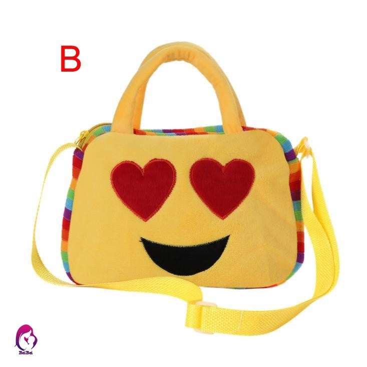 Ba lô canvas hình emoji dễ thương cho bé