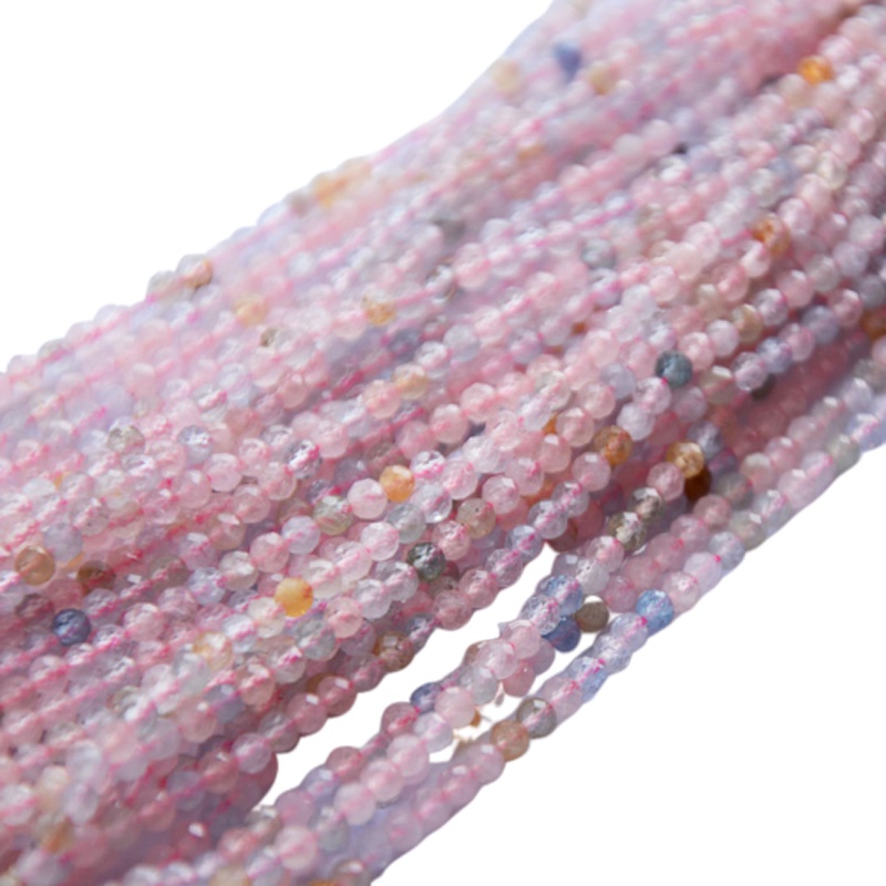 Chuỗi Hạt Đá Morganite Tự Nhiên 3.5MM Dùng Làm Đồ Trang Sức Thủ Công