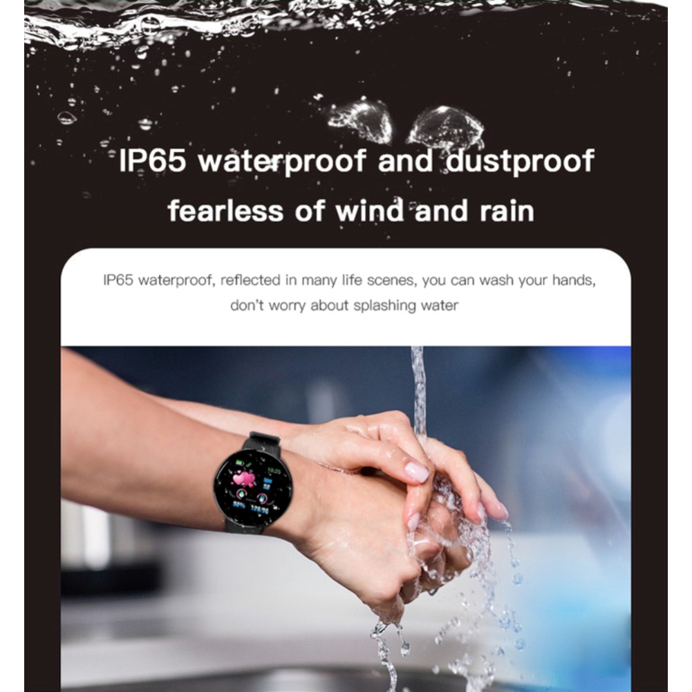 Đồng Hồ Đeo Tay Thông Minh D18s Đồng Hồ Đo Nhịp Tim Thể Thao Màn Hình Màu Bluetooth Màn Hình 1.44 " Veel