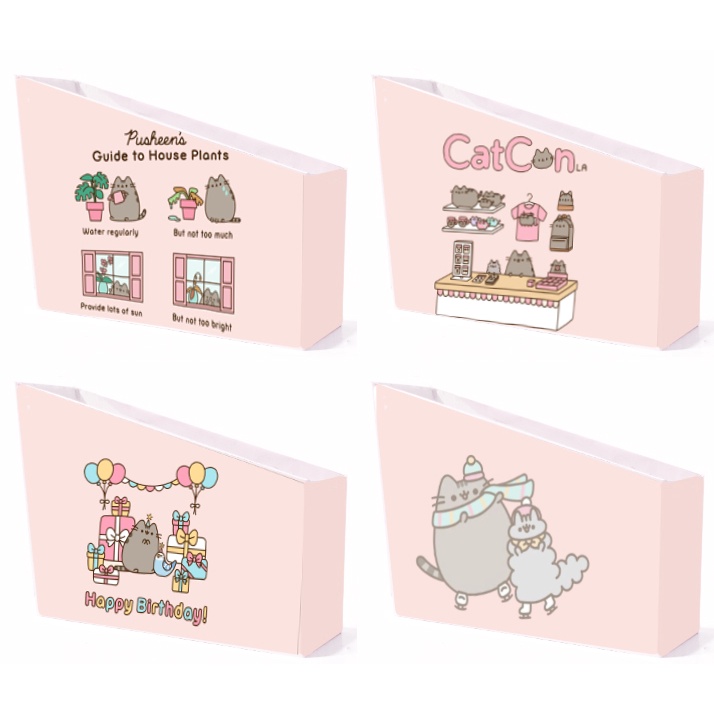 kệ sách giấy pusheen KSI25 dễ thương cute hoạt hình lắp ghép