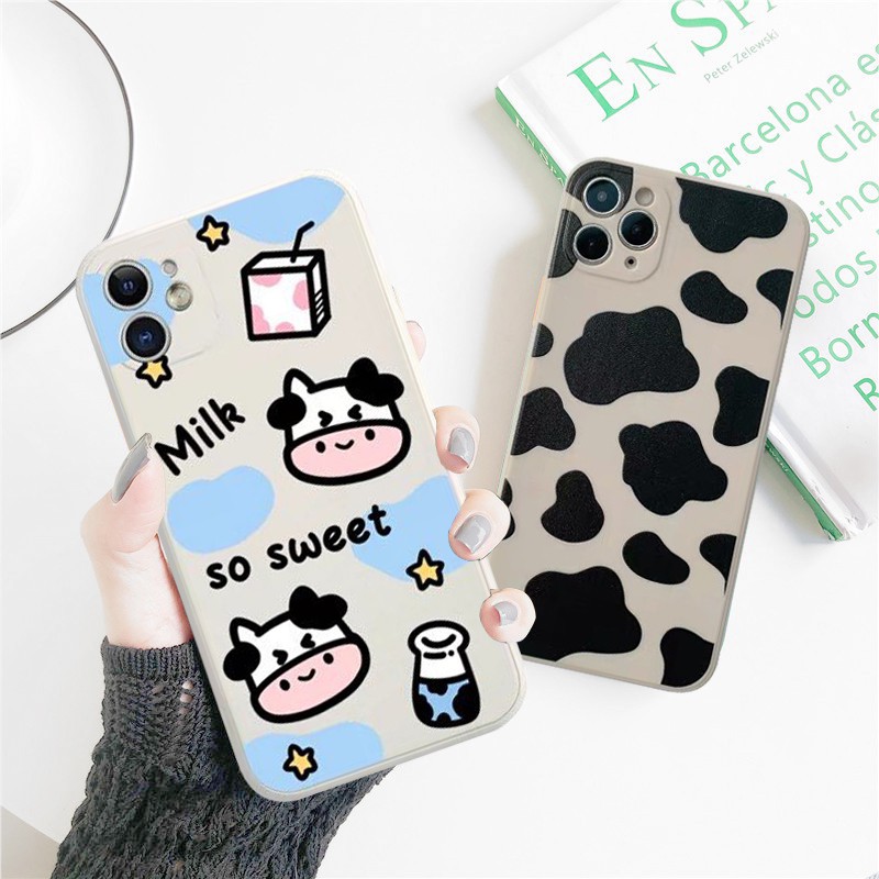 Ốp Lưng Iphone Cạnh Viền Vuông Bò Sữa, Da Bò 6/6plus/6s/6splus/7/7plus/8/8plus/x/xr/xs/11/12/pro/max/plus/promax
