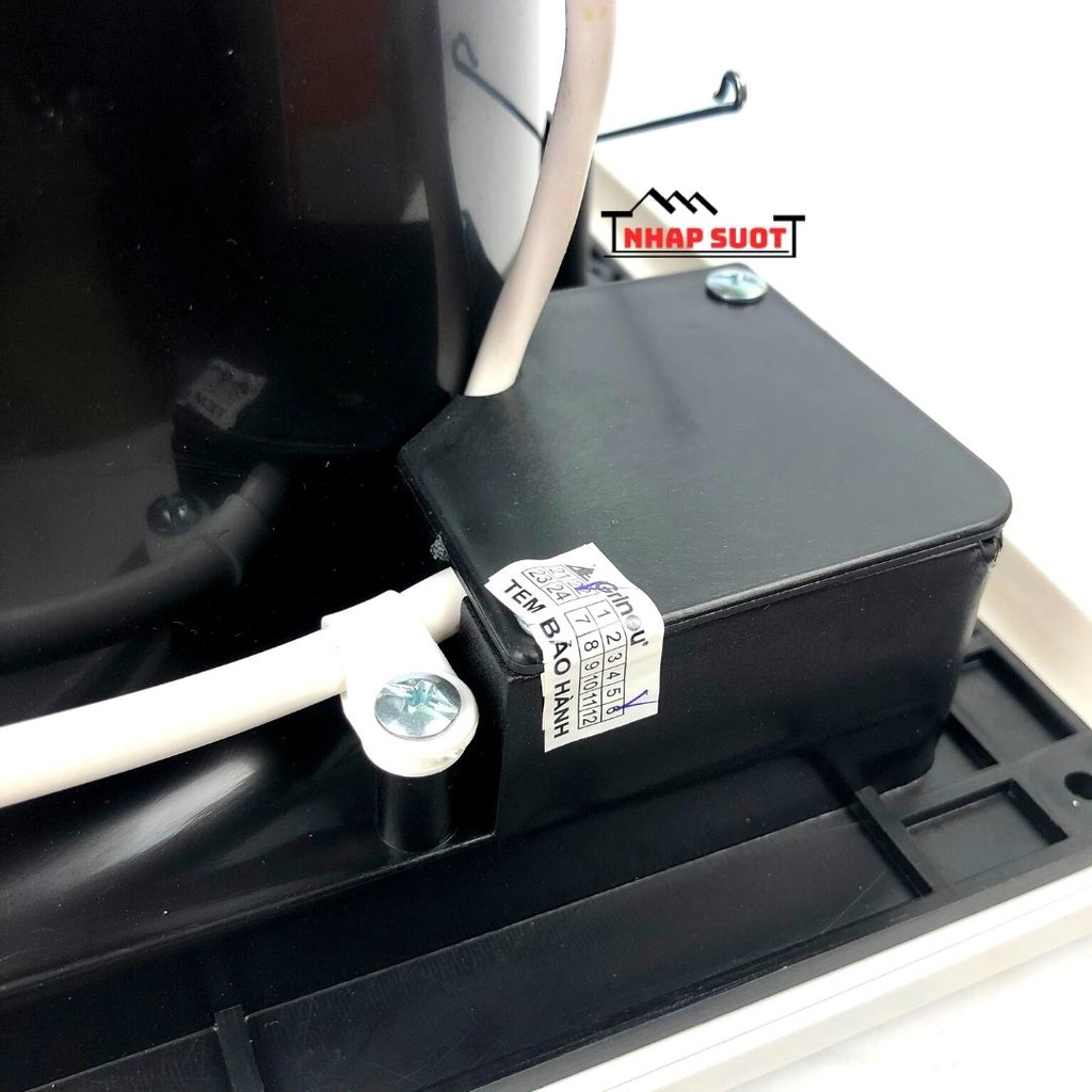Quạt Thông Gió Hút Trần Thẳng GRINEU Lỗ Chờ 25x25 cm GET20-A1