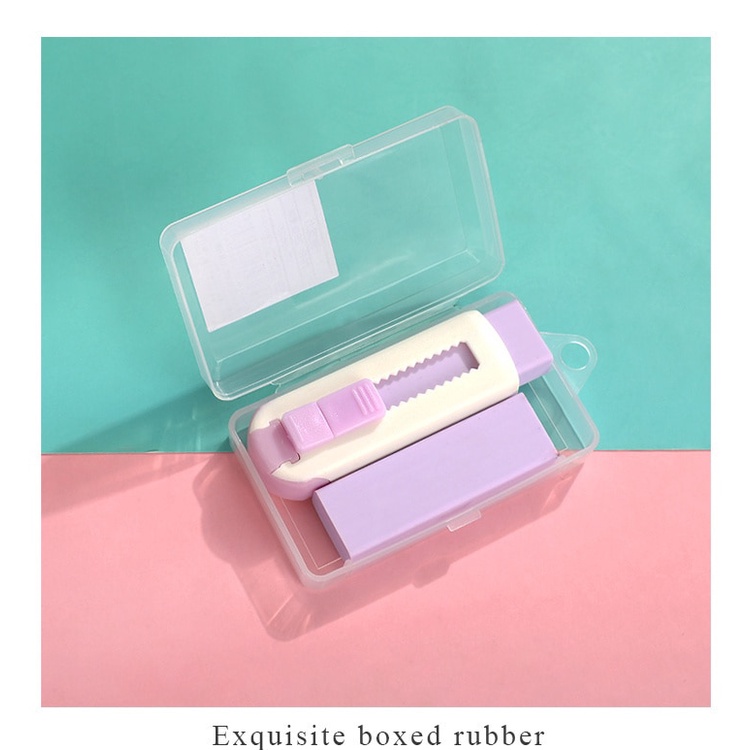 Gôm tẩy dạng kéo đẩy màu macaron thiết kế đơn giản sáng tạo