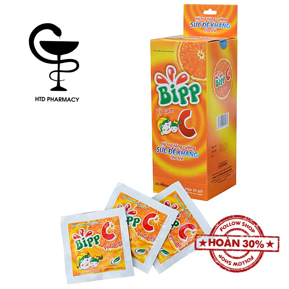 [FOLLOW SHOP HOÀN 30% XU] Kẹo cam Bipp C  DHG - tăng sức đề kháng cho trẻ