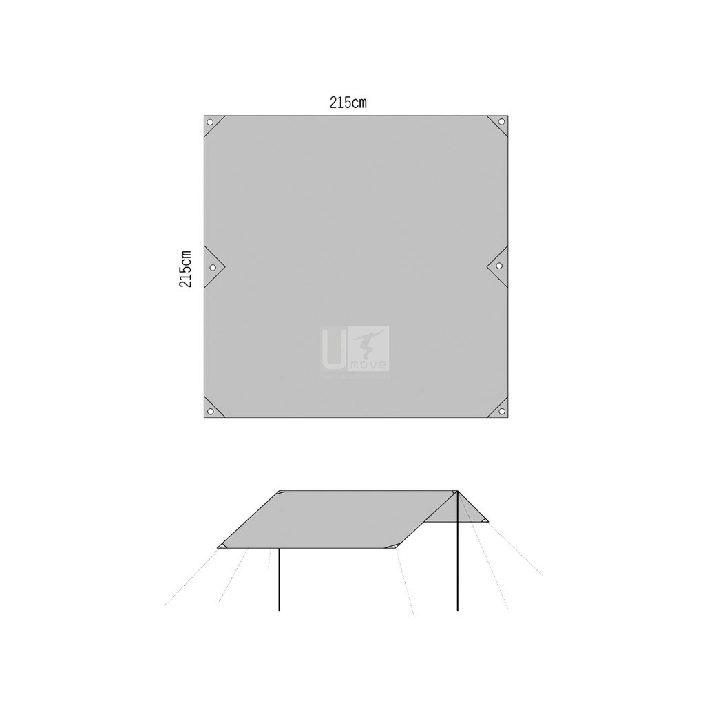 Thảm trải dã ngoại NATUREHIKE NH15D005-X chống nước siêu gọn nhẹ