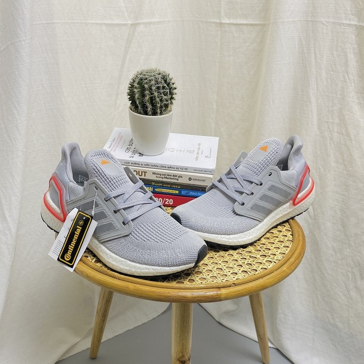 ✔️Giày Ultra Boost 6.0 Xám Đỏ, Giày Chạy Bộ Fullbox✔️