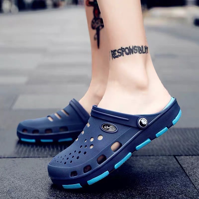 [Hàng Cao Cấp]  Dép Cross Unisex sục nhựa mềm đi mưa bít mũi IDEP- SL009