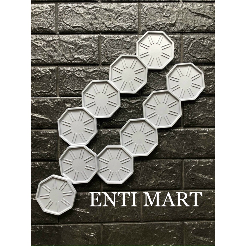 Bộ 10 lót ly bát giác nhựa dẻo