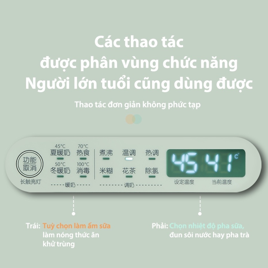 [Mã ELHADEV giảm 4% đơn 300K] Bình nấu nước đa năng và giữ ấm Bear TNQ-A12L1 - Hàng chính hãng - Bảo hành 18 tháng