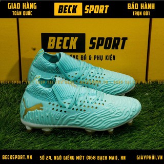 Giày Bóng Đá TQ  Future 19.1 Xanh Ngọc Đế Trắng Cổ Lửng FG