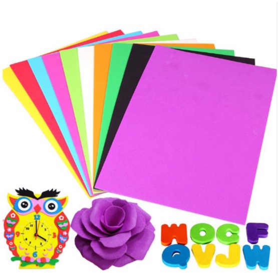 10 tờ xốp bitis, mút xốp màu khổ A4 loại 1mm,2mm,3mm,5mm