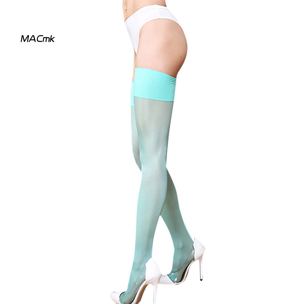 MAC1_Women Sexy Glossy Glimmer See-through Wide Border Thigh Stocking Long Socks | BigBuy360 - bigbuy360.vn
