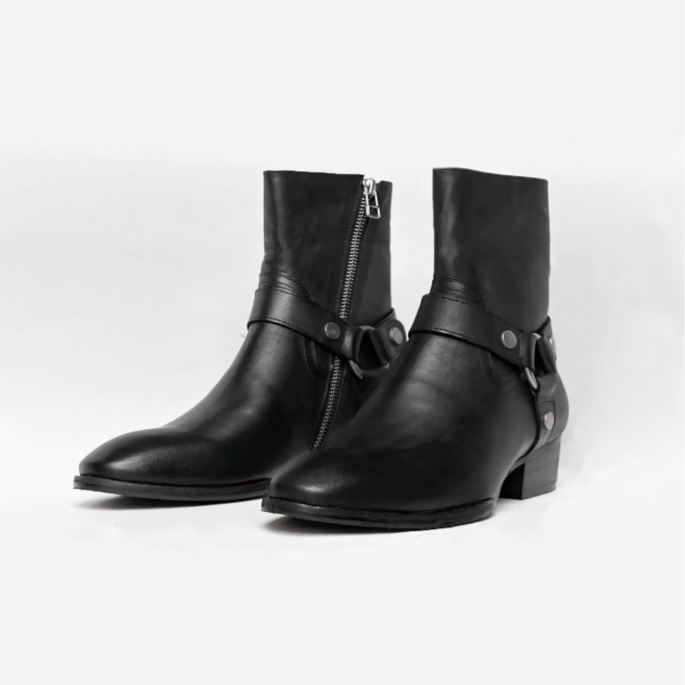 Harness Boots thời trang nam chất liệu da bò đế phíp độn 4.5cm | BigBuy360 - bigbuy360.vn