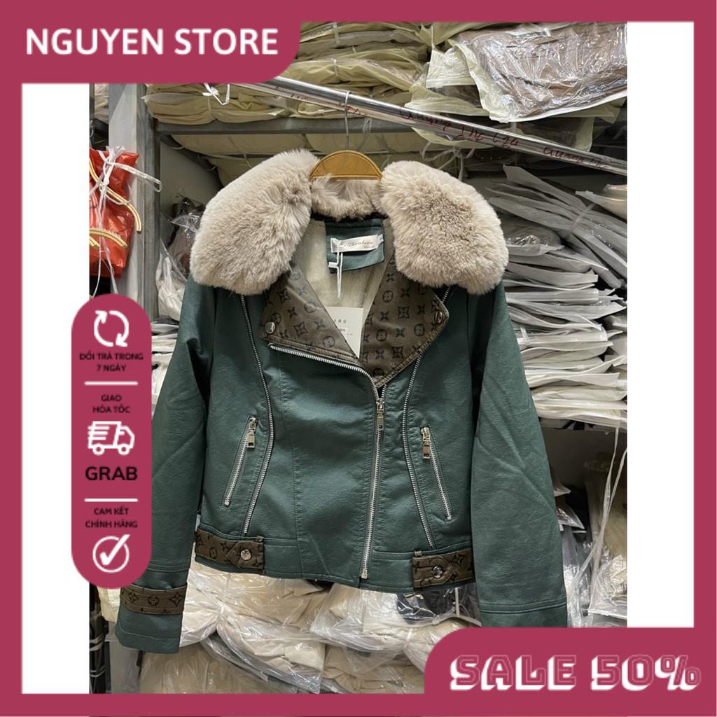 Áo Da Nữ Cổ Lông, Áo Khoác Nữ Dáng Ngắn Chất Da Lót Trần Hàng Quảng Châu Siêu Ấm, Thời Trang Mùa Động Cho Các Nàng Siêu | BigBuy360 - bigbuy360.vn