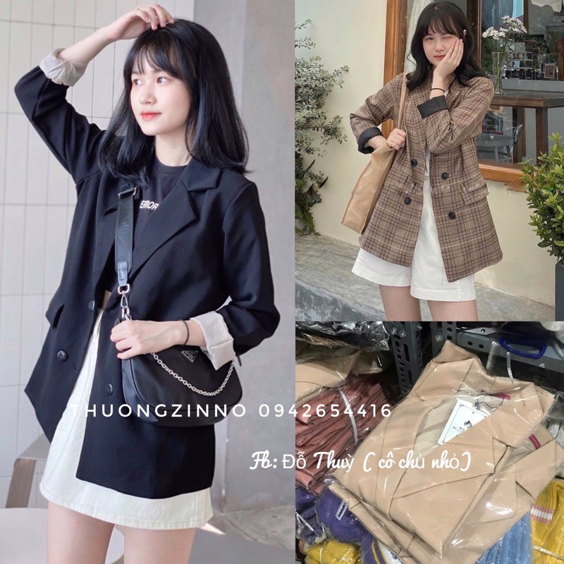 [Mã 88FASHIONSALE1 giảm 10K đơn 99K] [Ảnh thật/Video Áo Blazer 2 lớp 4 cúc mẫu mới Áo vest nữ khoác ngoài