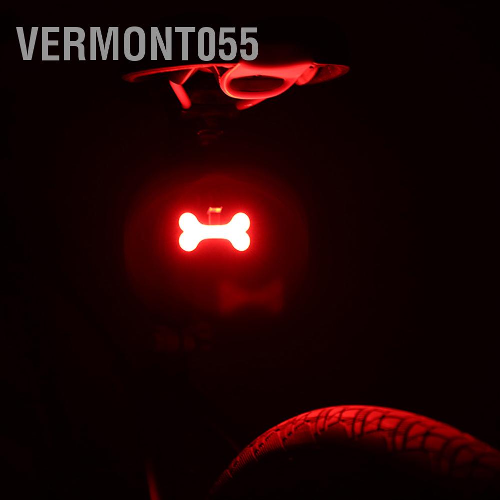 💯Có thể bán buôn😁 Đèn hậu LED chống thấm nước sạc USB màu đỏ cho xe đạp leo núi MTB 💖Hàng giao ngay💖 vermont055