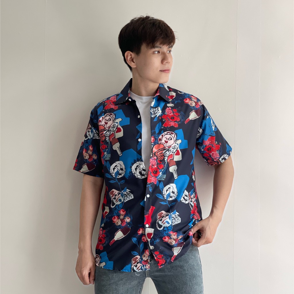 Áo Sơ Mi Lụa Mềm Mịn, In 3D, Form Rộng, Unisex, Bắt Trending Cho Các Bạn Trẻ | BigBuy360 - bigbuy360.vn