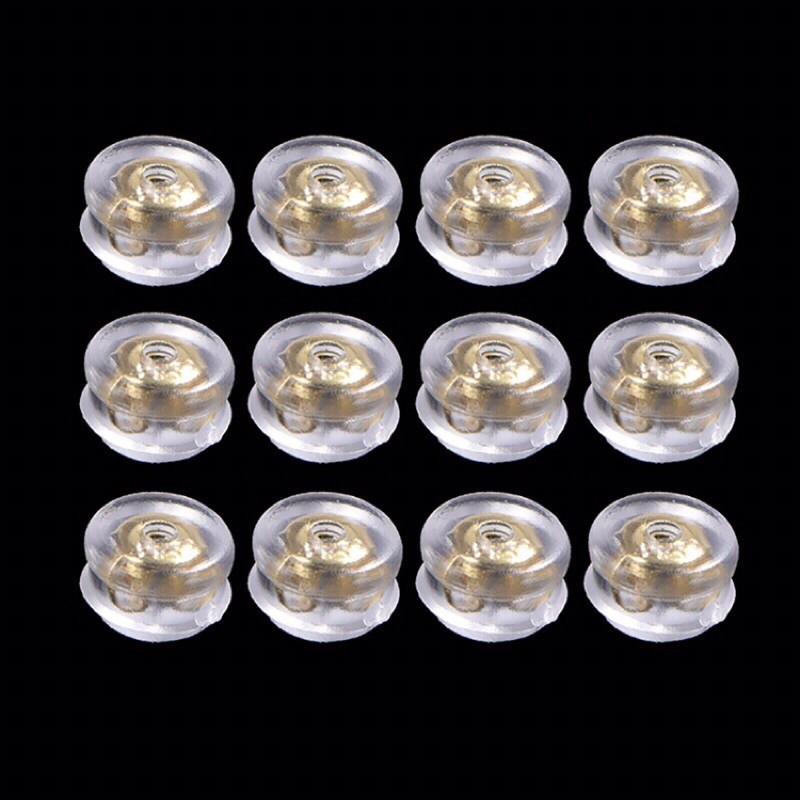 Chốt nhựa bông tai lõi bằng Au 18k,Chốt đẩy bông tai bằng nhựa lõi 18k-Minh Tâm Jewelry