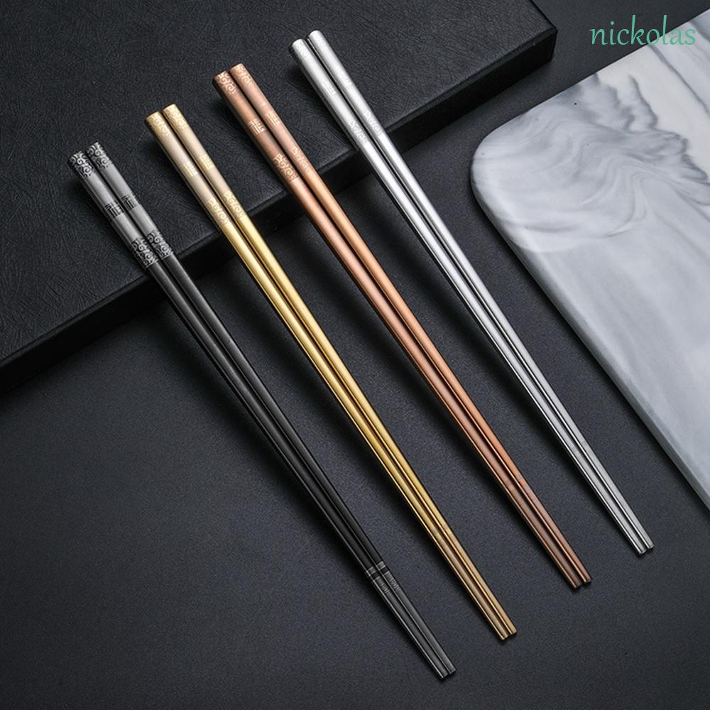 Đũa inox 304 chống bỏng thiết kế đơn giản sang trọng phong cách Hàn Quốc