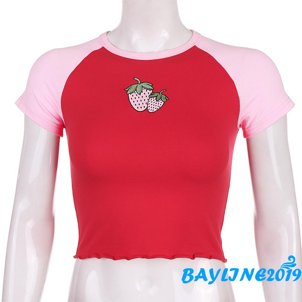 Áo Thun Nữ Ngắn Tay Cổ Tròn Thiết Kế Thời Trang