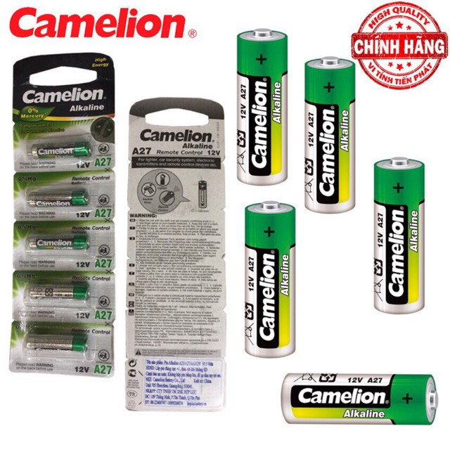 PIN CAMELION AIKALINE A27 12V (Vỉ/5viên)