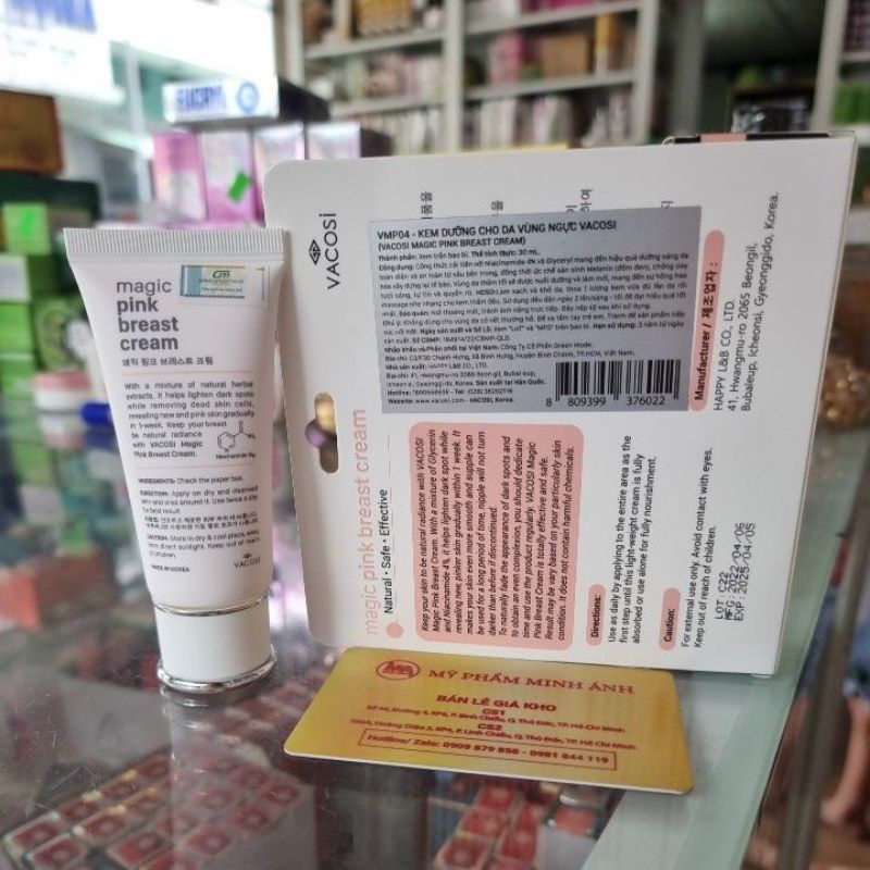Kem làm hồng nhũ hoa vacosi 30ml ( chuẩn cty )