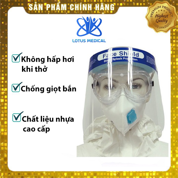 Mặt nạ chống giọt bắn đệm mút chống dịch, Kính chắn giọt bắn Face Shield