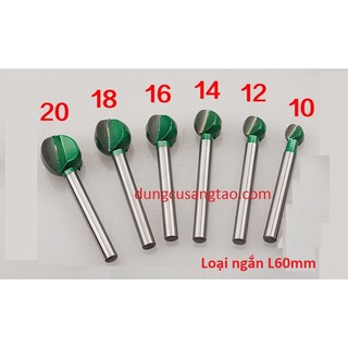 Đầu phá thô hình cầu trục 6mm / mũi phá thô quả đào cán 6mm loại ngắn L60mm (1 cái)